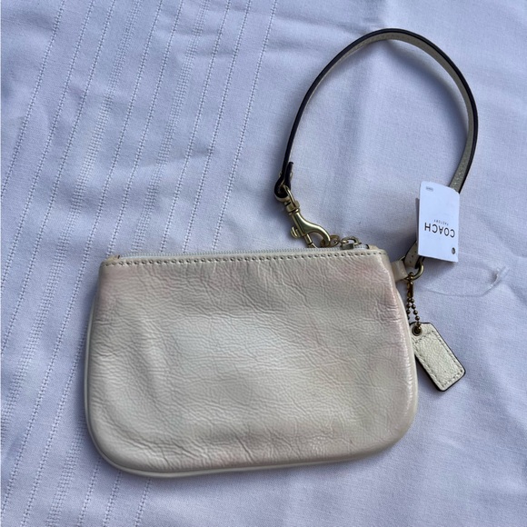 Coach Signature Patch Patent Leather Wristlet - Picture 6 of 11